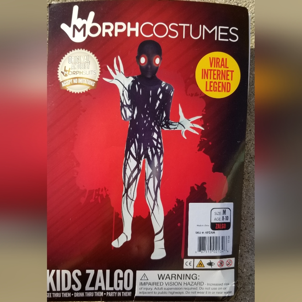 Morph Costumes Kids Zalgo Morphsuit